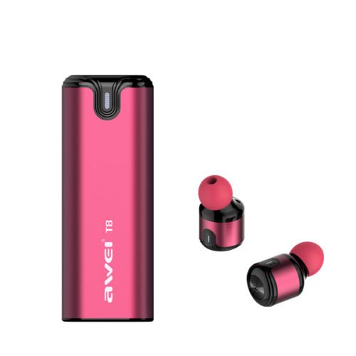 [Truly Wireless] AWEI T8 Mini Stereo Heavy Bass Bluetooth Earphones With Charger Box Power Bank 10