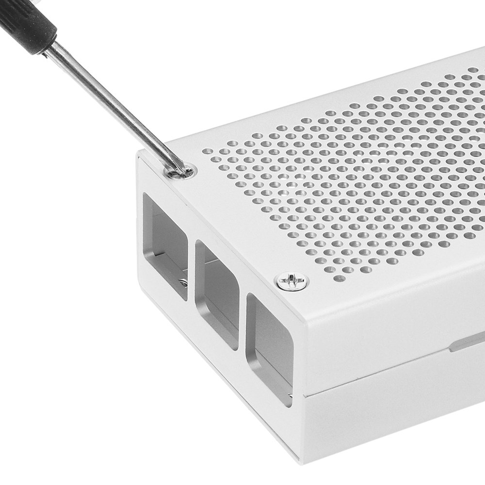 Silver/Black Aluminum Case Metal Enclosure With Screwdriver For Raspberry Pi 3 Model B+(plus) 7 Silver/Black Aluminum Case Metal Enclosure With Screwdriver For Raspberry Pi 3 Model B+(plus) - Image 7
