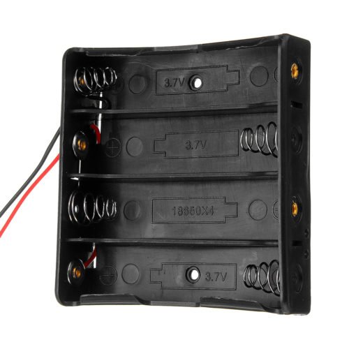 3pcs Plastic Battery Storage Case Box Battery Holder For 4 x 18650 Battery 7