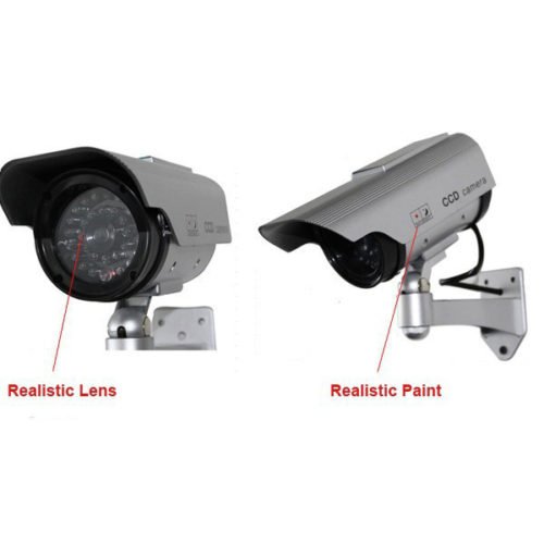 Solar Powered Fake Camera Outoodr Dummy Bullet CCTV Security Surveillance Camera Blinking IR LED 5