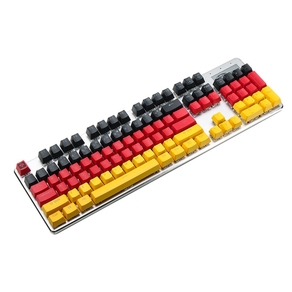 MantisTek® German Flag Color 109 Keycaps OEM Profile Double Shot Backlit PBT Key Caps 7 MantisTek® German Flag Color 109 Keycaps OEM Profile Double Shot Backlit PBT Key Caps - Image 7