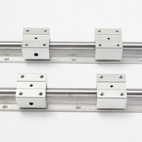 2Pcs SBR12-700mm Linear Bearing Slide Rails Linear Guide + 4Pcs SBR12UU Blocks For 3D Printer CNC 4