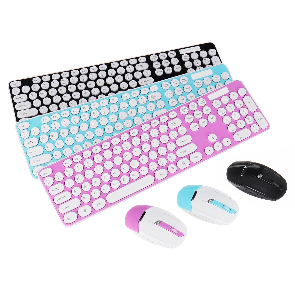 Ultra Thin Mute 2.4GHz Wireless 101 Keys Keyboard and 1600DPI Mouse Combo Set for Desktop Laptop 2 Ultra Thin Mute 2.4GHz Wireless 101 Keys Keyboard and 1600DPI Mouse Combo Set for Desktop Laptop - Image 2