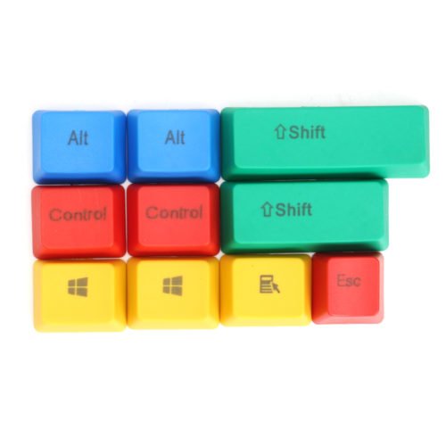 10Pcs RGBY ANSI PBT Thick Keycap Key Caps for Mechanical Gaming Keyboard 3