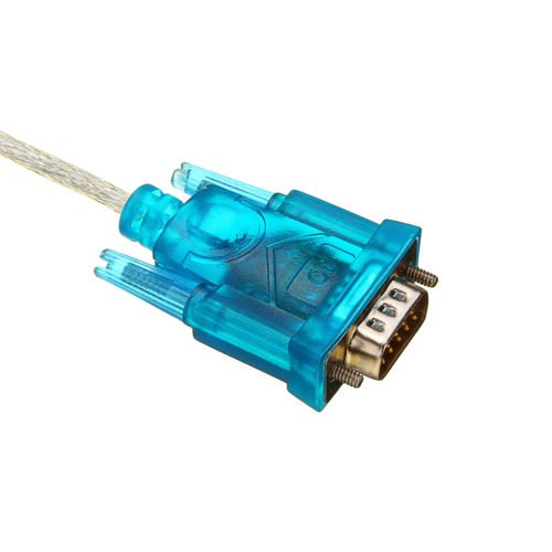 5Pcs Translucent USB To RS232 Serial 9 Pin Converter Cable Adapter 6