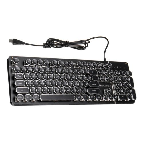 104Key RGB Mechanical Gaming Keyboard Retro Backlit Black shaft Gaming Keyboard 7