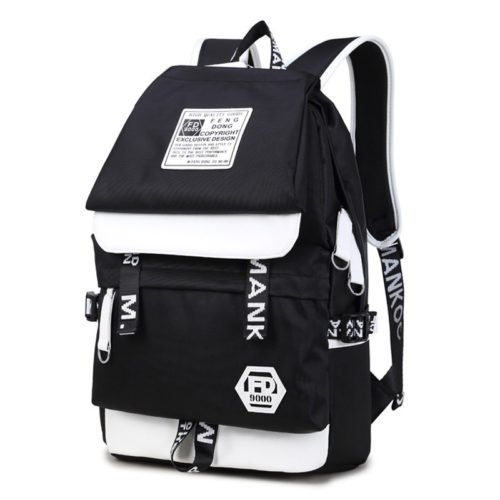 2018 Mochila Emoji Geometric Backpack Portable Backpack Laptop Bag 1