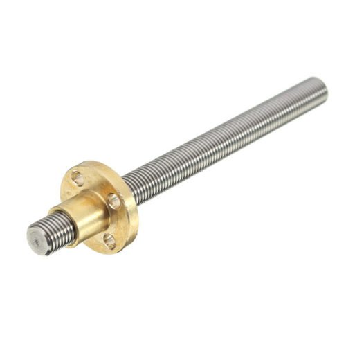 3D Printer T8 1/2/4/8/12/14mm 300mm Lead Screw 8mm Thread With Copper Nut For Stepper Motor 30