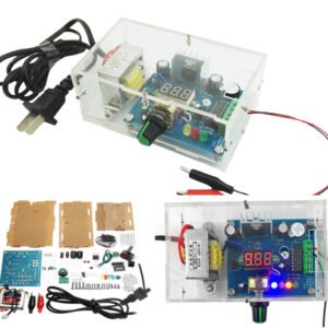 DIY AC 220V to DC 1.25V-12V LM317 Adjustable Power Supply Module Kit With Housing