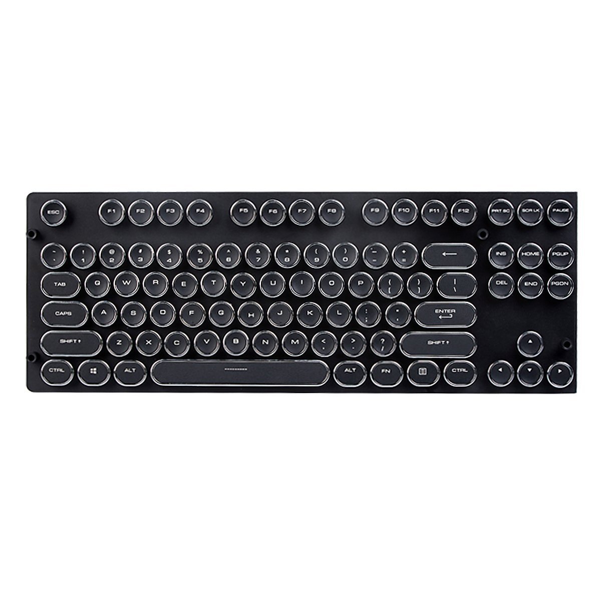 87 Key 104 Key Steampunk ABS Round Plated Retro Circular Keycap for Mechanical Keyboard 2