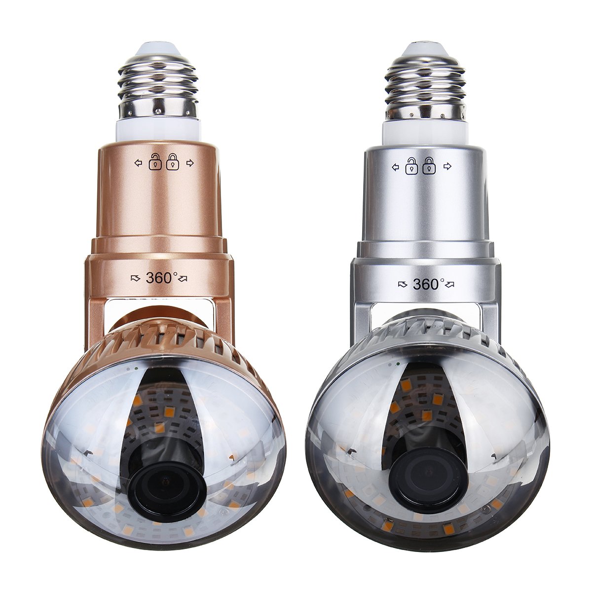 3.6mm Wireless Mirror Bulb Security Camera DVR WIFI LED Light IP Camera Motion Detection 2