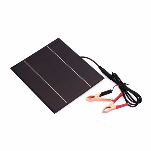 6W 18V Portable Monocrystalline Silicon Epoxy Solar Panel With 5521DC Battery Clip 3