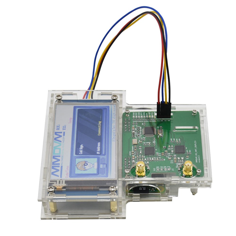 Black/Transparent Duplex MMDVM Hotspot Support P25 DMR YSF+Raspberry Pi-Zero+2pcs Antenna+3.2 LCD Screen Display+Exclouse Case 4 Black/Transparent Duplex MMDVM Hotspot Support P25 DMR YSF+Raspberry Pi-Zero+2pcs Antenna+3.2 LCD Screen Display+Exclouse Case - Image 4