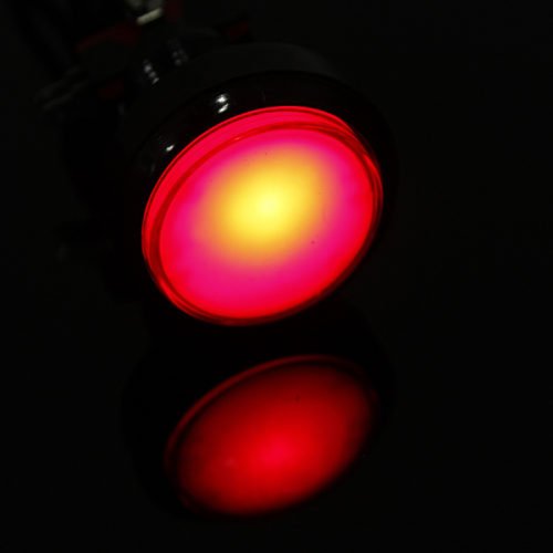5Pcs Red 45mm Arcade Video Game Big Round Push Button LED Lighted Illuminated Lamp 3