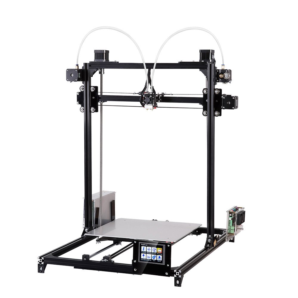 FLSUN® C Plus Desktop DIY 3D Printer With Touch Screen Dual Nozzle Auto Leveling Double Z-motors Support Flexible Filament 300*300*420mm Printing Size 2
