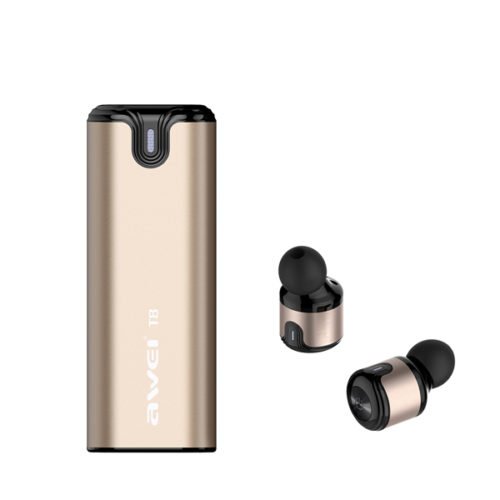 [Truly Wireless] AWEI T8 Mini Stereo Heavy Bass Bluetooth Earphones With Charger Box Power Bank 5