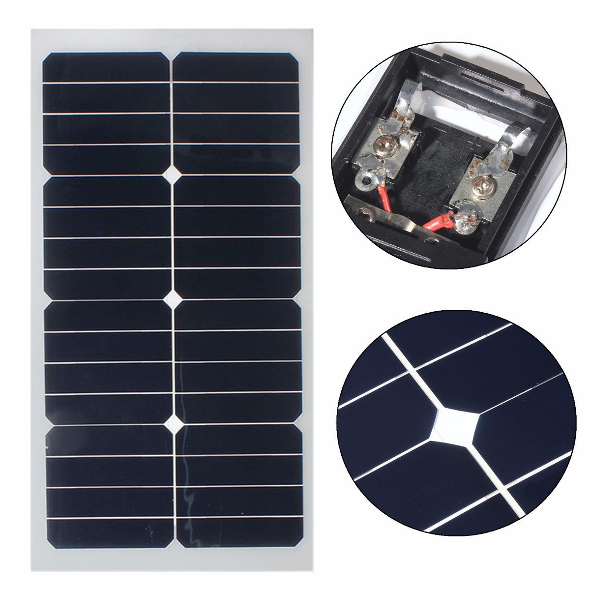 20W 12V 54CM x 28CM Photovoltaic semi flexible Solar Panel With 3M Cable 2 20W 12V 54CM x 28CM Photovoltaic semi flexible Solar Panel With 3M Cable - Image 2