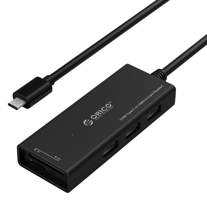 ORICO CH3SF-BK High Speed Type-C to 3 USB 3.0 Ports Hub SD TF Card Reader 1