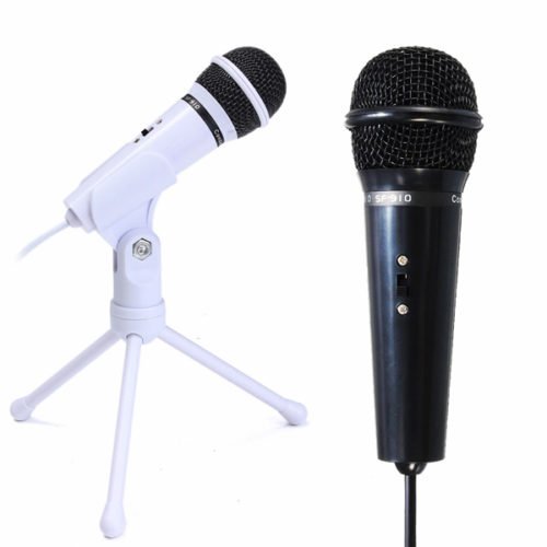 3.5mm Condenser Microphone Mic Recording Stand For PC Laptop Desktop YY Skype 1