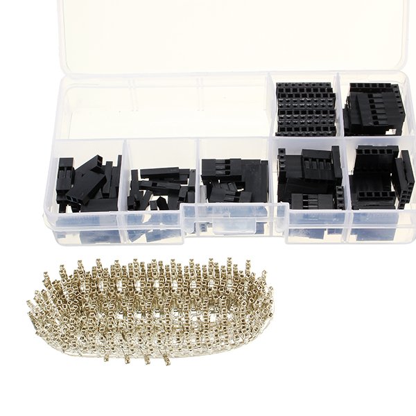 470Pcs 2.54mm Male Female Dupont Wire Jumper With Female Connector Housing Kit 1