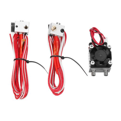 1.75mm/3.0mm Fialment 0.4mm Nozzle Upgraded Dual Head Extruder Kit for 3D Printer 4