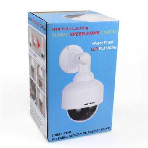Waterproof Dummy Dome PTZ Fake Camera Surveillance Security CCTV Blinking Red LED Light Monitor 6