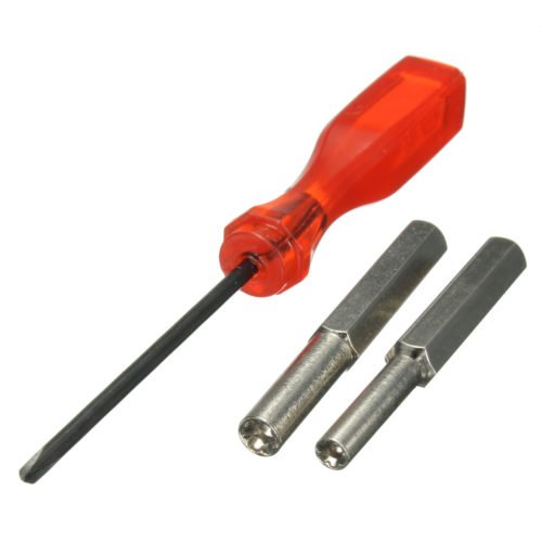 3.8mm+4.5mm+Triwing Security Screwdriver Bit Set for NES SNES N64 Game Boy Wii 10