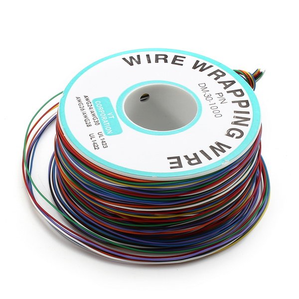 200m 0.55mm 8 Color Circuit Board Single-Core Tinned Copper Electronic Wire Fly Wire Jumper Cable Dupont Wire 2