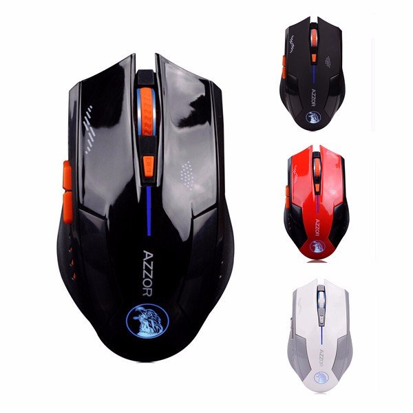 Azzor Wireless 2400DPI 2.4GHz Silence Ergonomic Laser Gaming Rechargeable Mouse 2