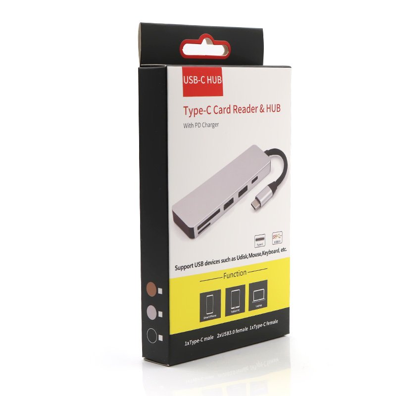 5-in-1 Type-C to 2-Port USB 3.0 Type-C PD Charge Hub SD TF Card Reader Support OTG Function 8 5-in-1 Type-C to 2-Port USB 3.0 Type-C PD Charge Hub SD TF Card Reader Support OTG Function - Image 8