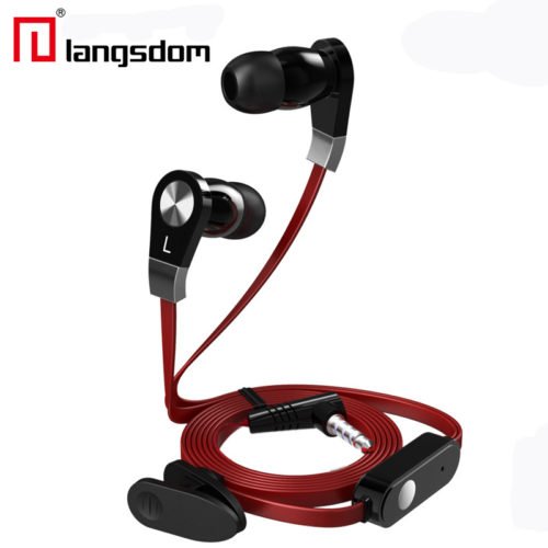 Langdom JM02 Super Bass Sound 3.5mm In-ear Earphone With Mic Remote Control For Iphone Samsung HTC 1