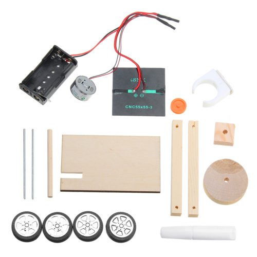DIY Solar Car Technology Small Invention Student Science Manual Assembly Electronic Production Kit 2