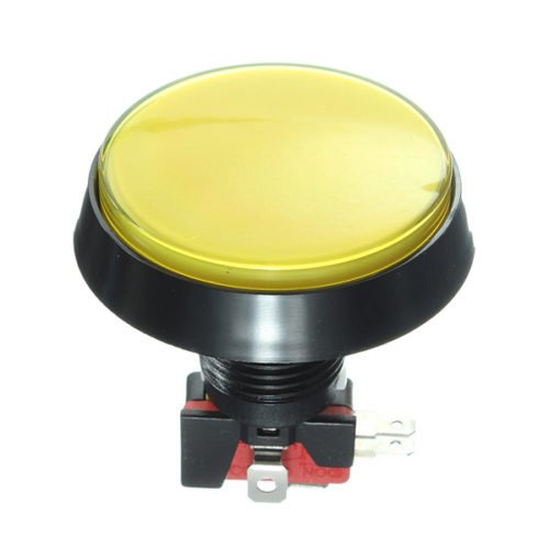 5Pcs Yellow LED Light 60mm Arcade Video Game Player Push Button Switch 2