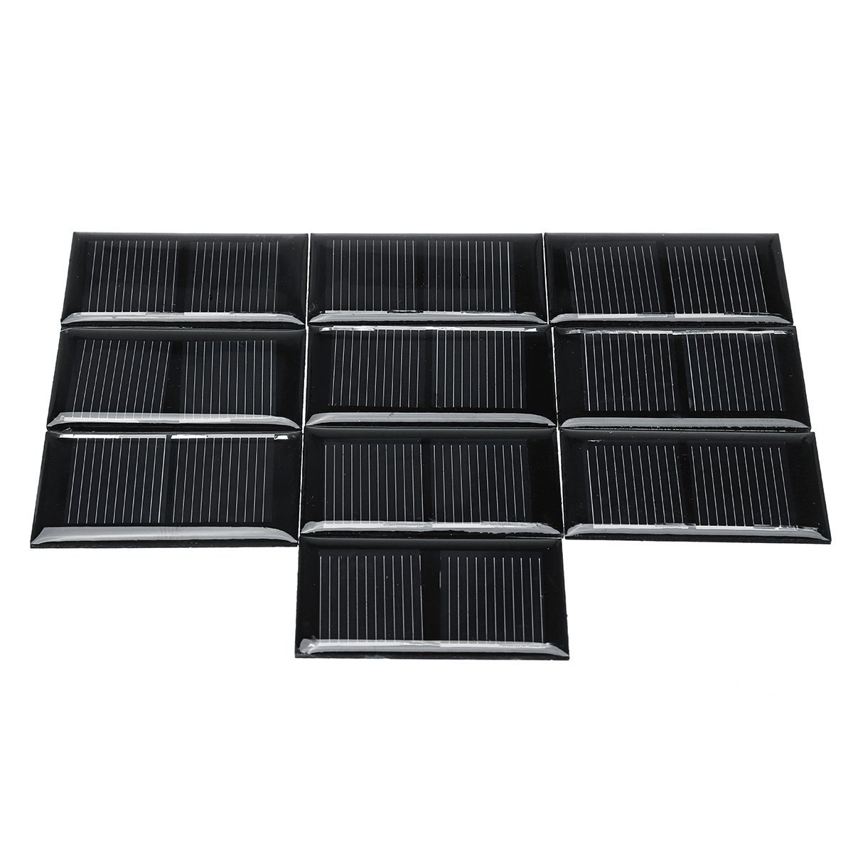 10Pcs Polysilicon Mini Solar Epoxy Panel 1V 125MA One Pcs 2