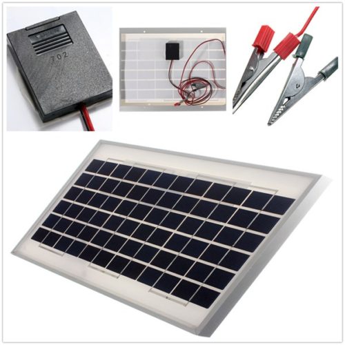 12V 10W 330 x 300 x 20mm Polycrystalline Solar Panel With 2M Cable 2
