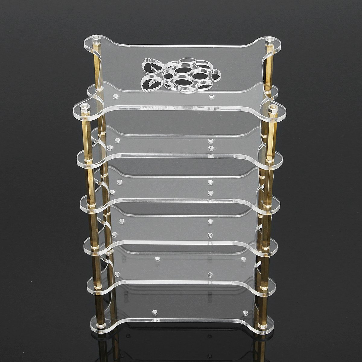 Clear Acrylic 5 Layer Cluster Case Shelf Stack For Raspberry Pi 3/2 B and B+ 2
