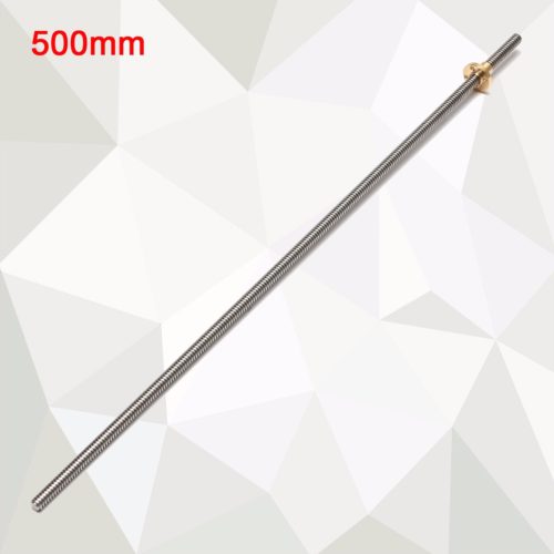 8mm 300/400/500/600mm Lead 2mm Stainless Steel Lead Screw + T8 Nut For CNC 3D Printer Reprap 6
