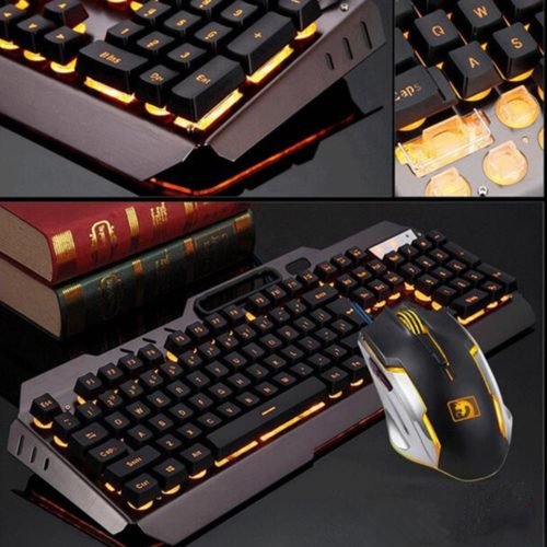 104Keys USB Wired Backlight Mechanical Handfeel Gaming Keyboard Mouse and ouse Pad Combo Set 3