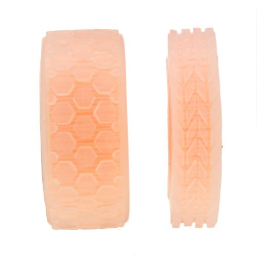 47*12mm/47*21mm 64T Transparent Tire Orange Rubber Wheel for DIY Smart Chassis Car Accessories 5