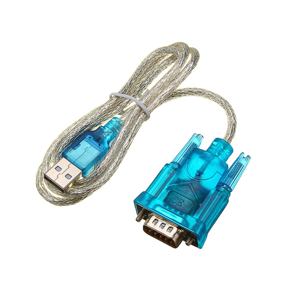 5Pcs Translucent USB To RS232 Serial 9 Pin Converter Cable Adapter 2