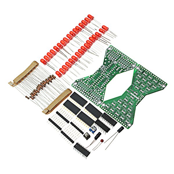 5Pcs DIY Electronic Hourglass Kit Soldering Practice Spare Parts DC3.3-5V Speed Adjustable 1