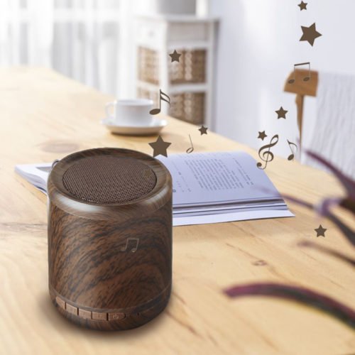 Mini Portable Wireless Bluetooth Speaker Wooden 3D Stereo TF Card Hands Free Aux-in Subwoofer 10