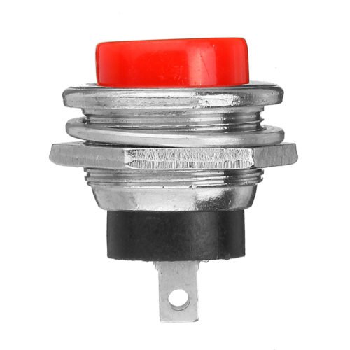 10Pcs 3A 125V Momentary Push Button Switch OFF-ON Horn Red Plastic 4