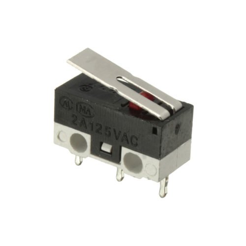 1A 250VAC 2A 30VDC SPDT 1NO 1NC Mini Micro Switch Short Straight Hinge Lever 3