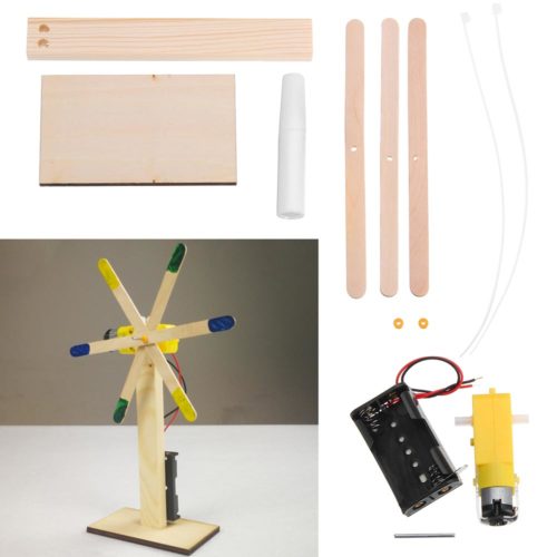 DIY Technology Small Production Kit Science Invention Building Blocks Electric Windmill Student Children Hand Model Toys 1
