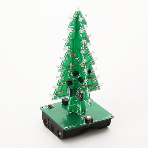 3Pcs Geekcreit® DIY Christmas Tree LED Flash Kit 3D Electronic Learning Kit 3