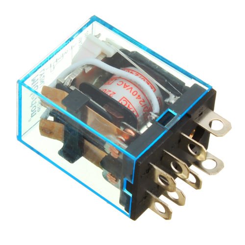 5Pcs AC220V Coil Power Relay LY2NJ JQX-13F DPDT 8 Pin PTF08A With Socket Base 11