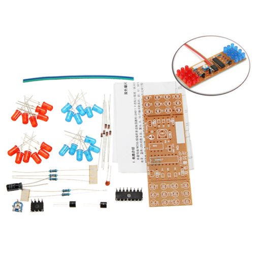 DIY Double Color Flashing Lights Kit Electronic Production NE555+CD4017 Practice Learning Kit 1