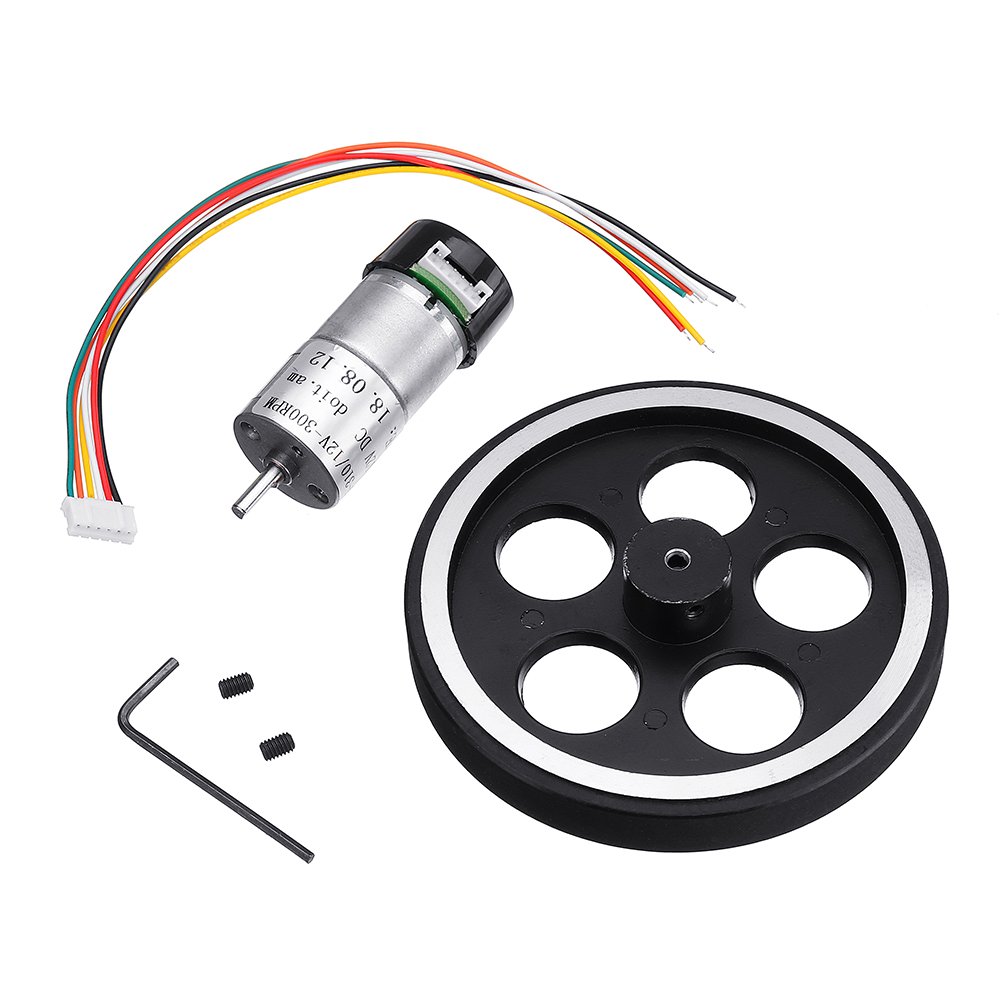 95mm/65mm Aluminum Alloy Frame Wheel + 12v DC Motor with Cable DIY Kit for Smart Chasssis Car Part 1