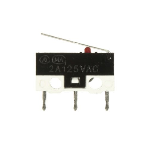 1A 250VAC 2A 30VDC SPDT 1NO 1NC Mini Micro Switch Short Straight Hinge Lever 4